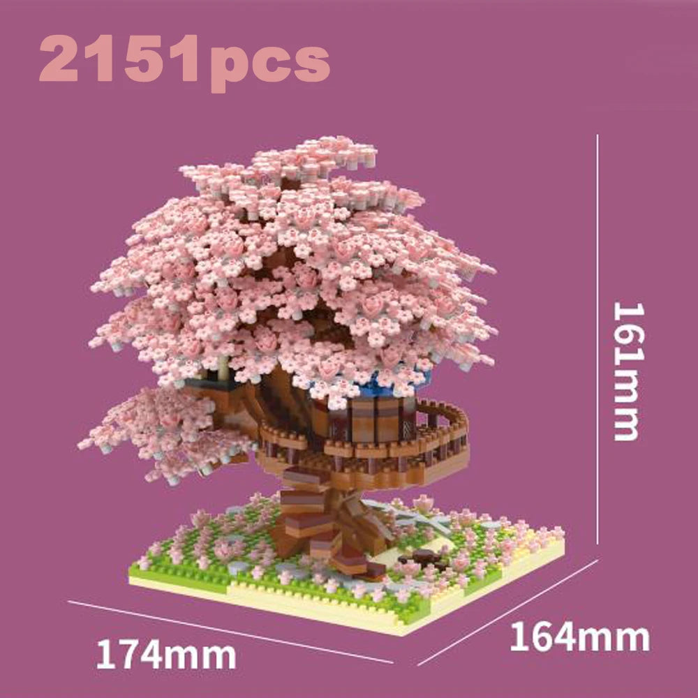 Pink Cherry Tree House Building