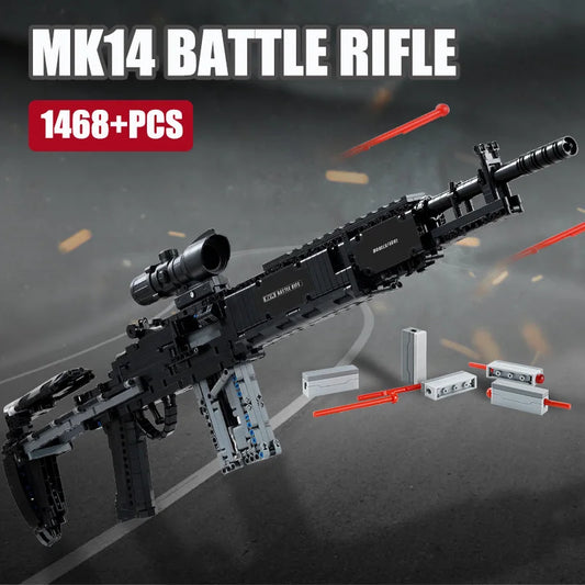 Military Gun MK14 Battle Rifle Army M24 Sniper Rifle