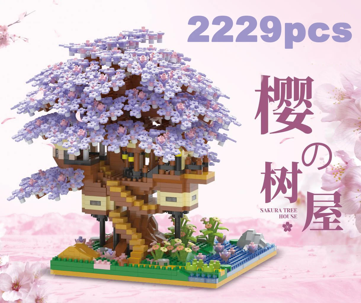 Pink Cherry Tree House Building