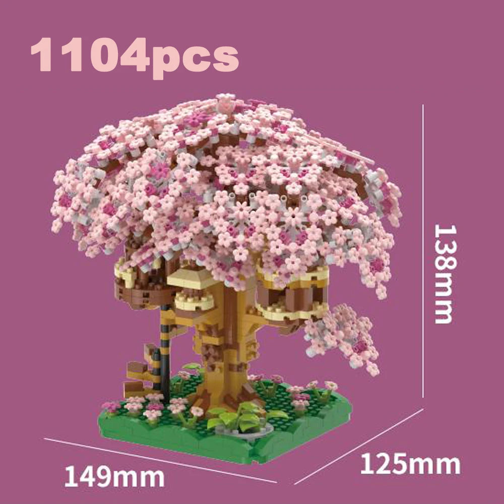 Pink Cherry Tree House Building