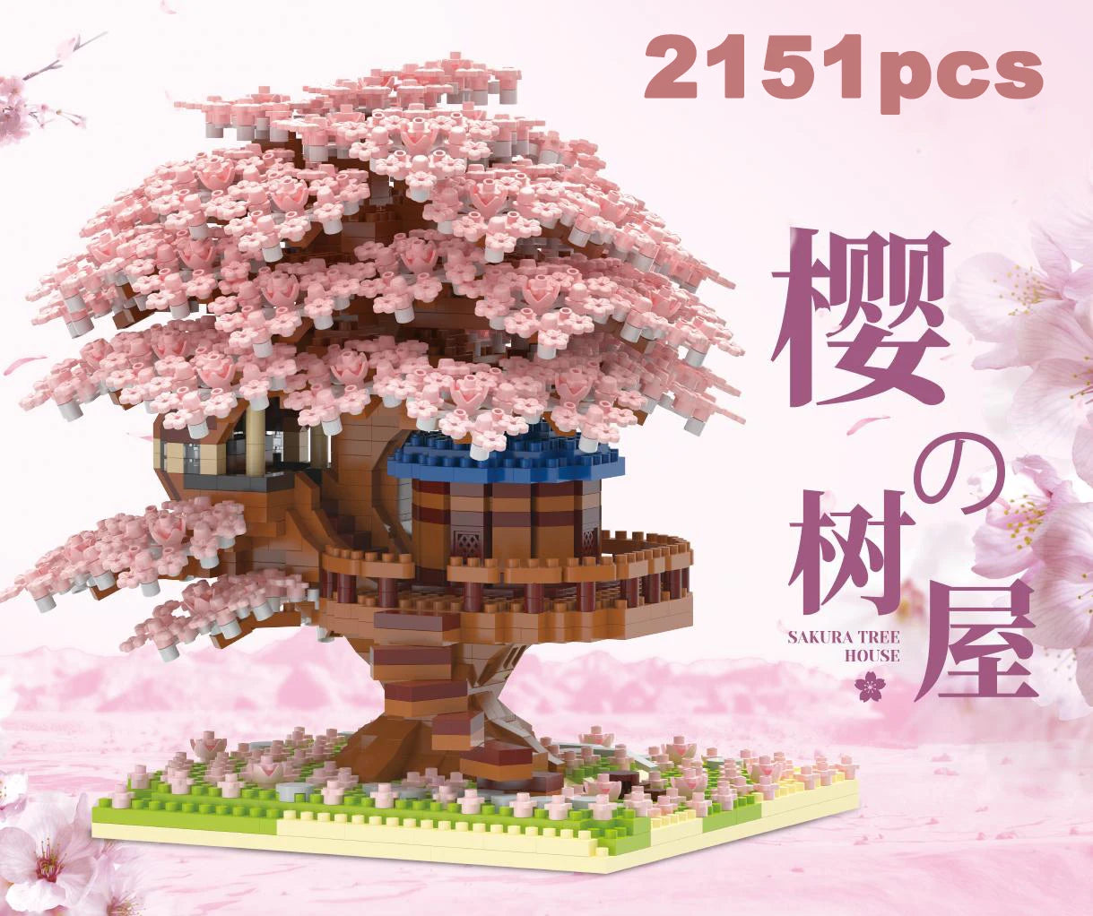 Pink Cherry Tree House Building