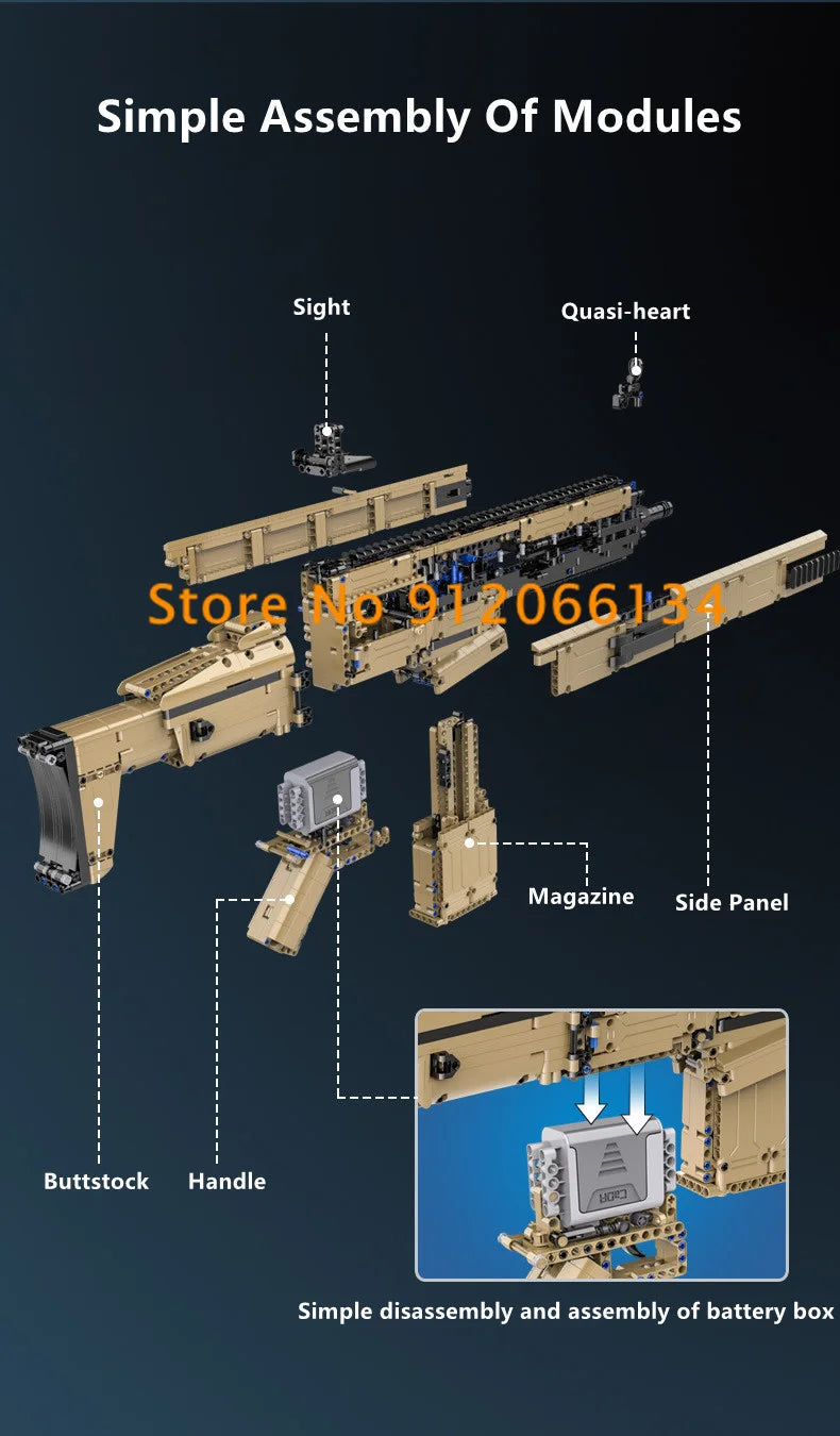 Rifle 76CM  Military Function Toys Gun