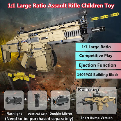 Rifle 76CM  Military Function Toys Gun