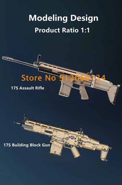 Rifle 76CM  Military Function Toys Gun