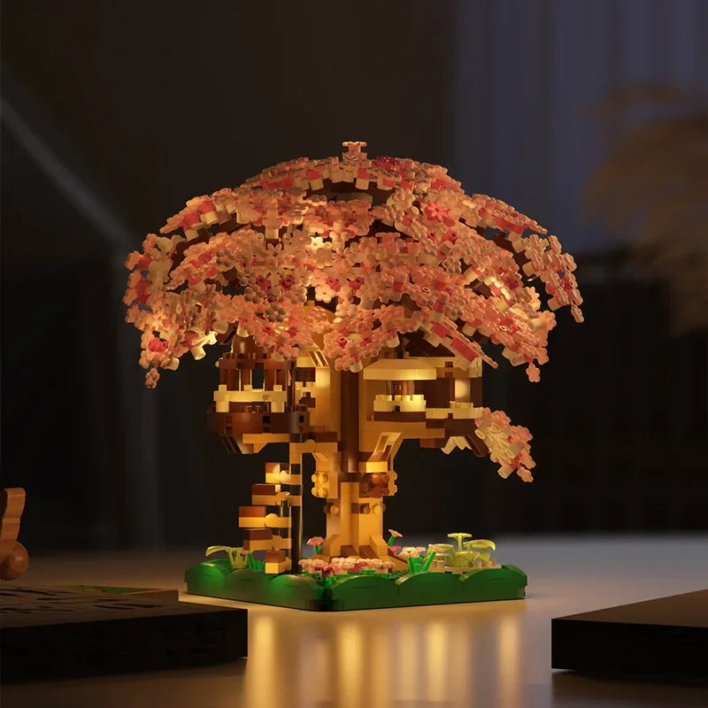 Pink Cherry Tree House Building