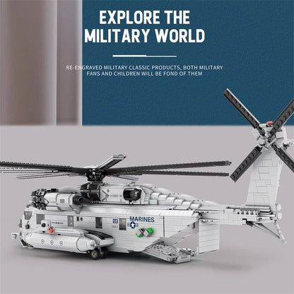 CH-53E Transport Helicopter Building Blocks Army
