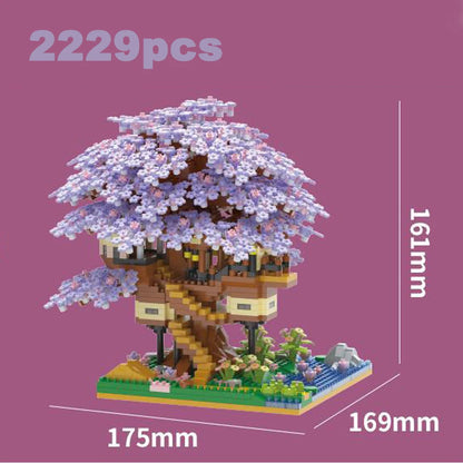 Pink Cherry Tree House Building