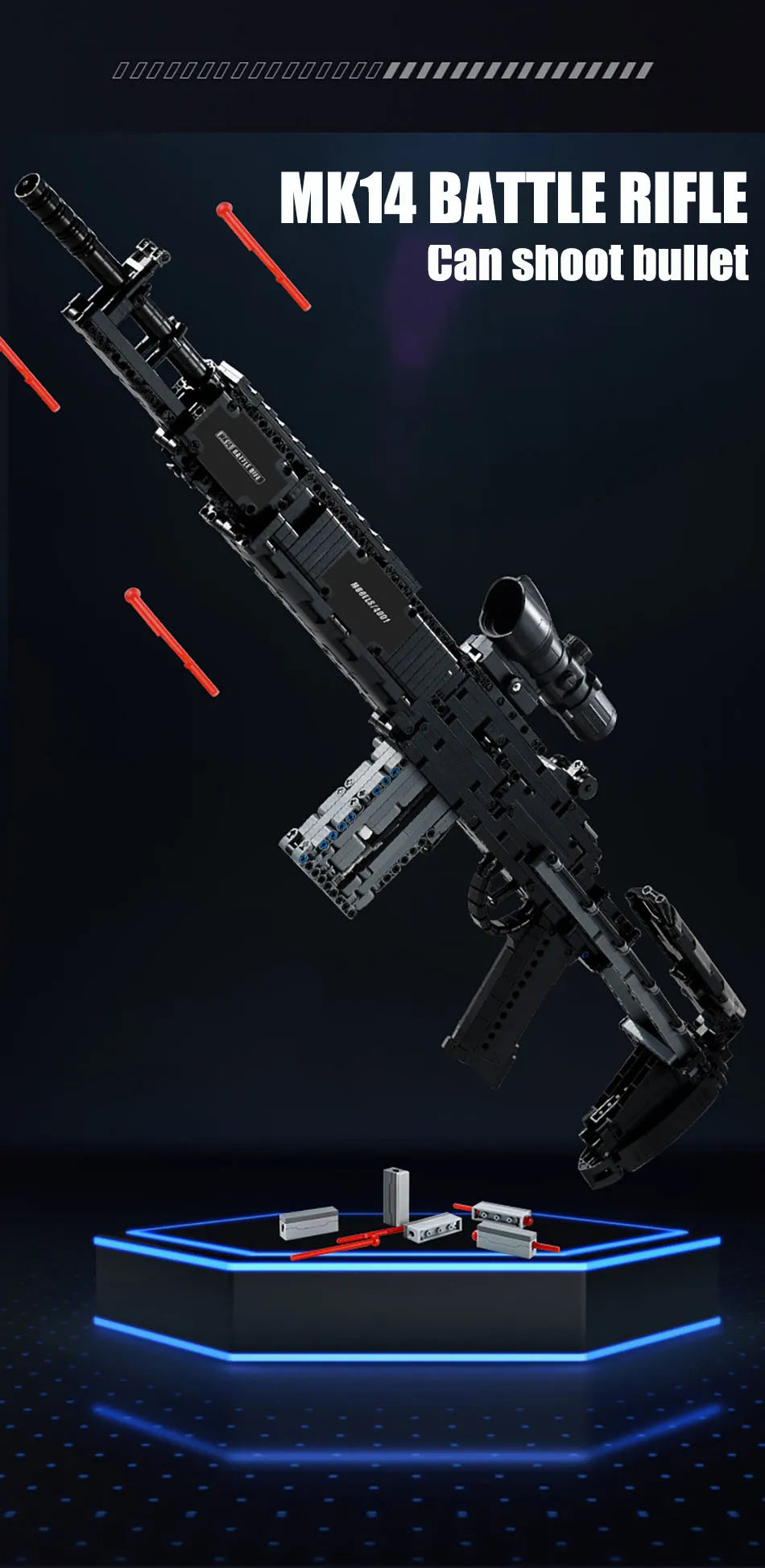 Military Gun MK14 Battle Rifle Army M24 Sniper Rifle