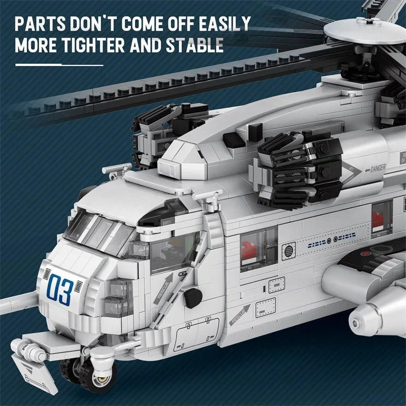 CH-53E Transport Helicopter Building Blocks Army