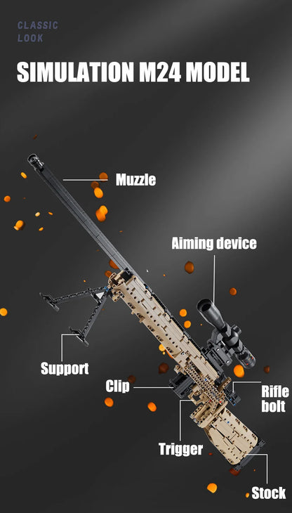 Military Gun MK14 Battle Rifle Army M24 Sniper Rifle